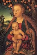 Lucas  Cranach The Virgin and Child under the Apple Tree Sweden oil painting artist